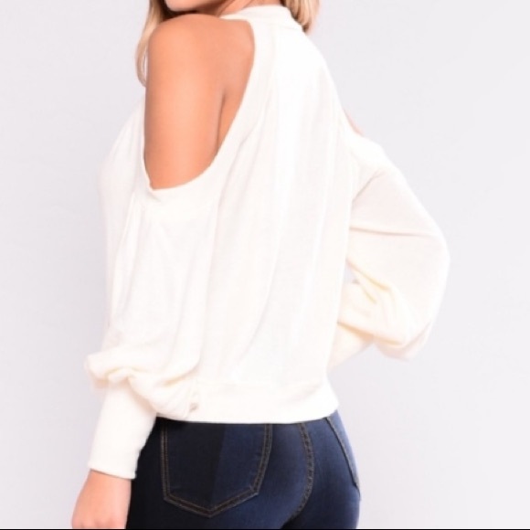 Fashion Nova Cold Shoulder Sweater - Picture 2 of 3